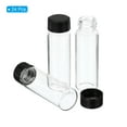 thumbnail image 3 of Unique Bargains 15mL Reagent Media Bottle 24 Pack Round Glass Storage Bottles Plastic Screw Cap for Lab Home, Clear, 3 of 5