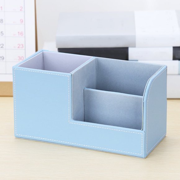 Organizador de escritorio, suministros de oficina, portalápices, suministros de oficina, caja de almacenamiento multifunción, bolígrafo/lápiz, teléfono celular, tarjetas de presentación comerciales