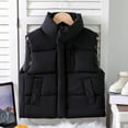 thumbnail image 6 of Wxirdiow Toddler Coats for Boys Boys Girls Puffer Vest Kids Sleeveless Winter Jacket Lightweight Puffy Jacket Warm Coat Zip Up Quilted Black Size,8-9 Years, 6 of 6
