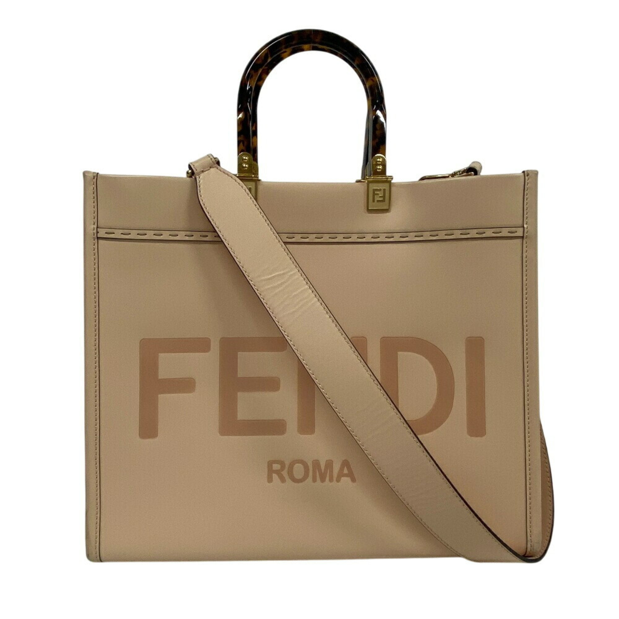 【ツッチーさん専用】ROMA SHOPPER トートバッグ☆FENDI☆ Pre-Owned FENDI 8BH379 Logo Roma Shopper Large Tote Bag, Canvas