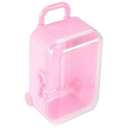Pink mini roller travel suitcase candy box personality wedding luggage trolley case toy small storage