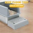 thumbnail image 6 of Cat Litter Box Ramp with Filter Function, Double Layered Self-Cleaning Cat Litter Box Litter Trapper with Storage Gray, 6 of 8