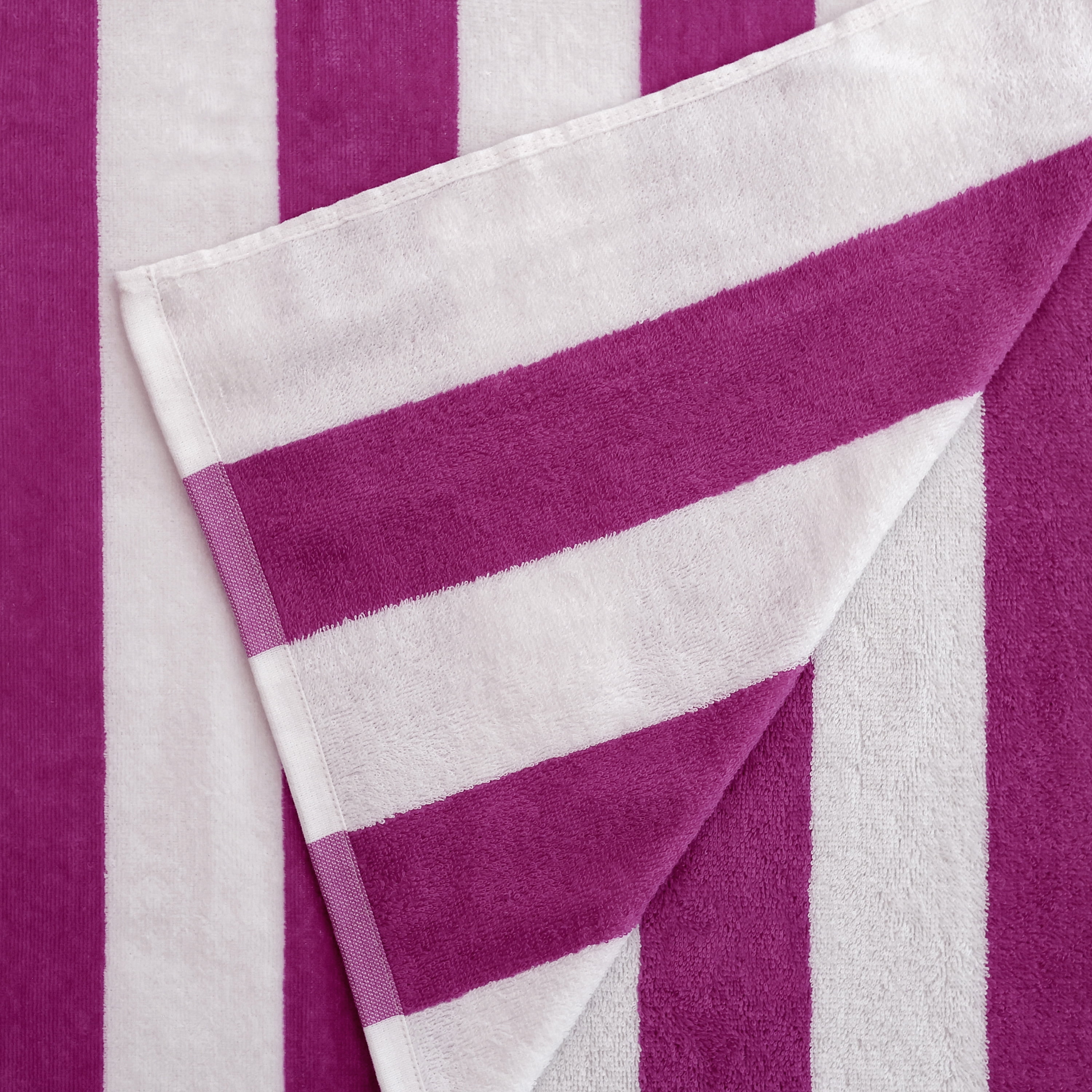 Mainstays Cabana Stripe Beach Towel, Lilac, 1 Piece, 30"x60''