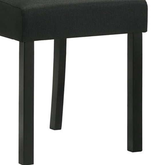 JUYG 4-Pack Syon Dining Chair, Black Wood Frame, Fabric Seat & Back