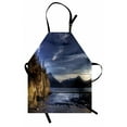 thumbnail image 1 of Alaska Apron, Beach on the Turnagain Arm near Hope Alaska Photography with Wavy Sea and Sunset, Unisex Kitchen Bib with Adjustable Neck for Cooking Gardening, Adult Size, Multicolor, by Ambesonne, 1 of 4