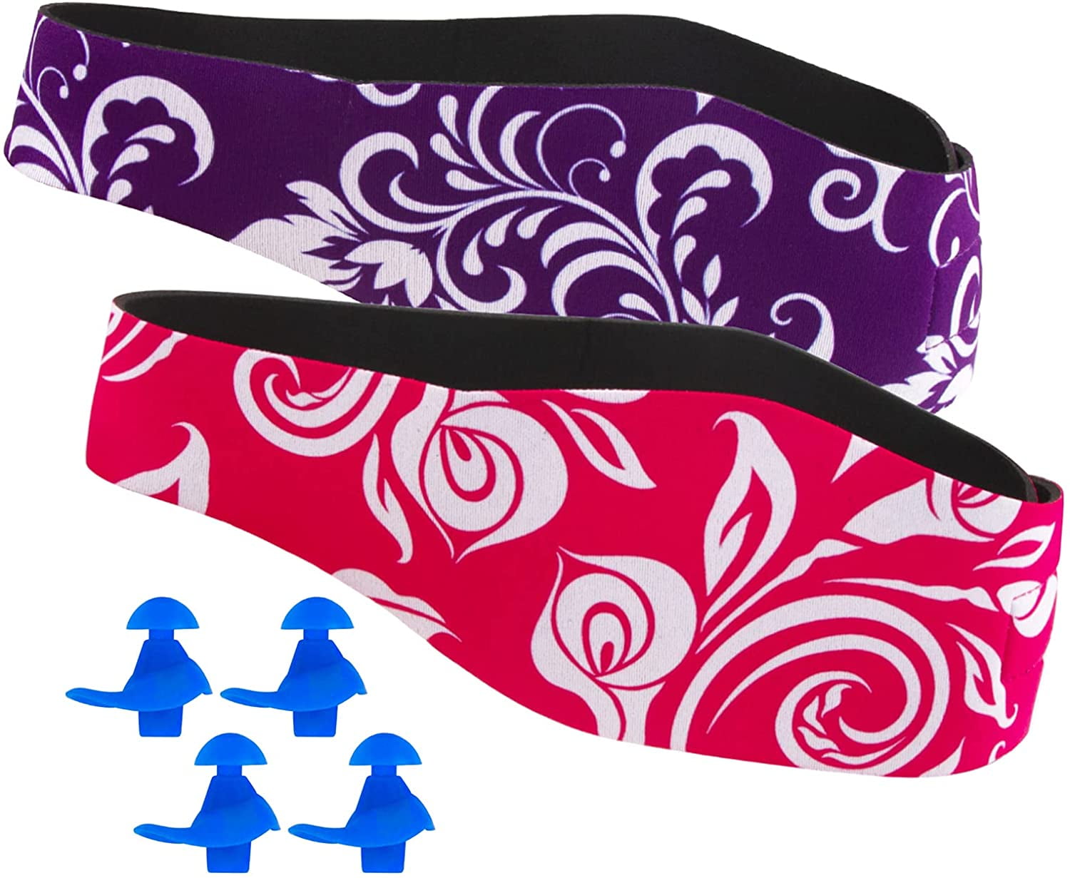 Swimming Headband, Elastic Swim Hair Ear Guard Waterproof Band Belt