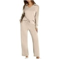 thumbnail image 2 of jtjvou Lounge Sets For Women 2025 Half Zip Sweatshirt And Wide Leg Sweatpant 2 Piece Outfits Sweatsuit Tracksuit Yellow XXL, 2 of 8