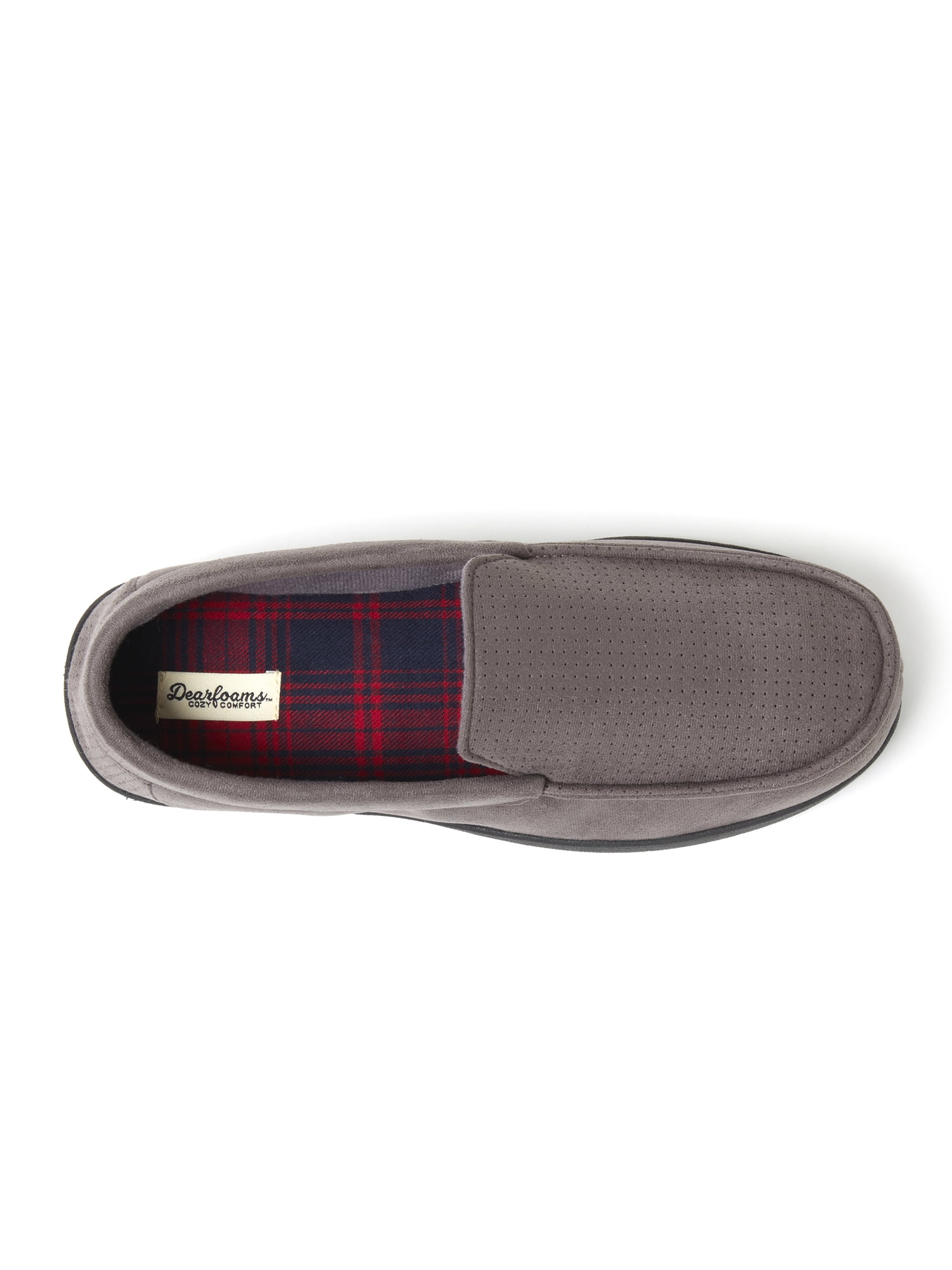 Dearfoams Cozy Comfort Men's Jason Microsuede Moccasin Slippers
