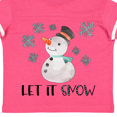 thumbnail image 4 of Inktastic Let It Snow Cute Snowman in Hat and Scarf Boys or Girls Toddler T-Shirt, 4 of 5