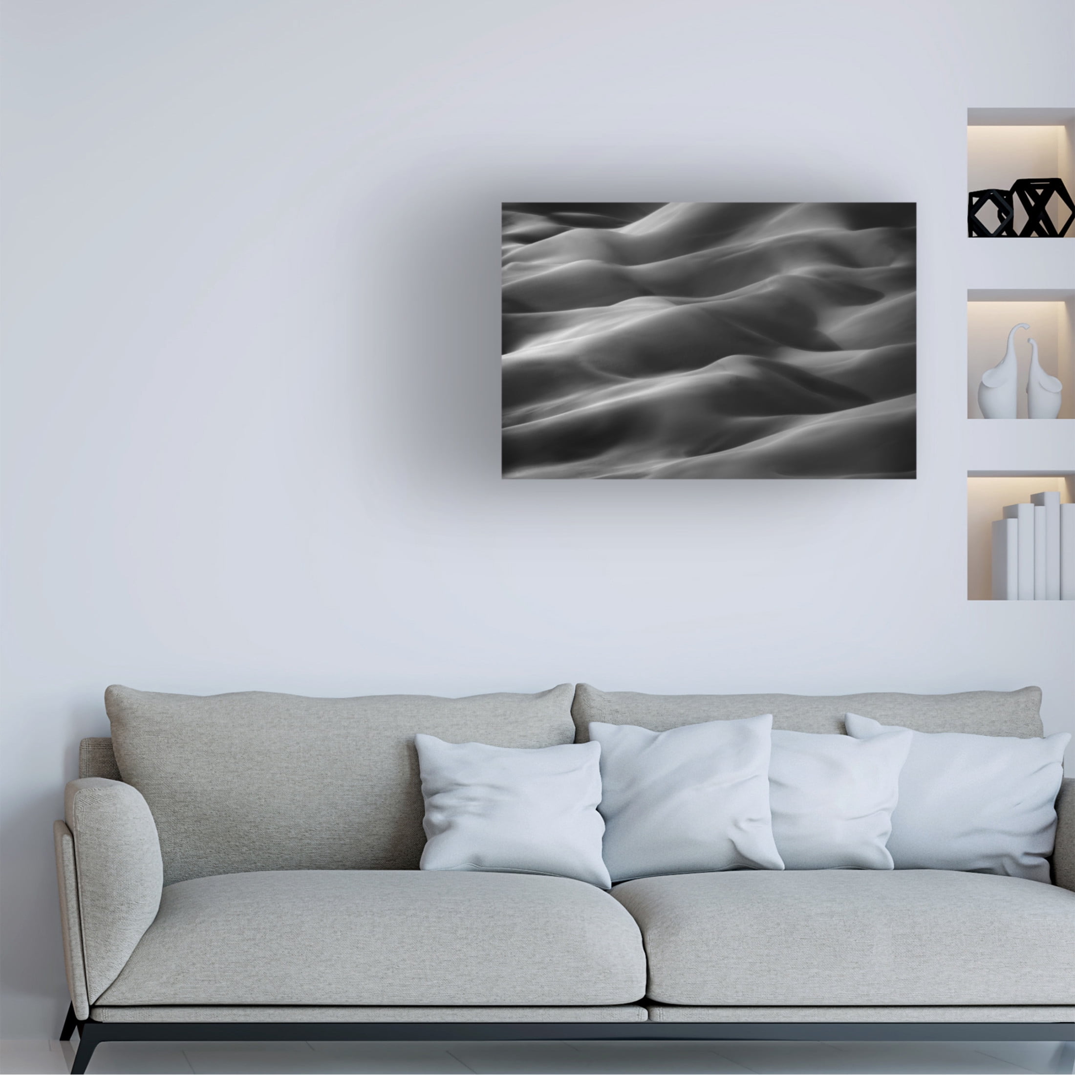 Canvas Wall Art - Majid Behzad 'Sandy Hills' Wall Art for Living Room, Bedroom, or Office D?cor by Trademark Fine Art - 19 x 12 Inches