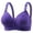 Purple, variant on 2 Pack Bras for Women Casual Breathable Striped Top Underwear Without Steel Ring Gathering Adjusting Bras