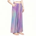 thumbnail image 5 of XXWXYD Girl's Floral Print Elastic Waisted Pants Lightweight Flowy Palazz𝗈 Trousers Fashion Wide Leg Baggy Pant Beach Streetwear Girls Back-to-School Wide Leg Pants, 5 of 5