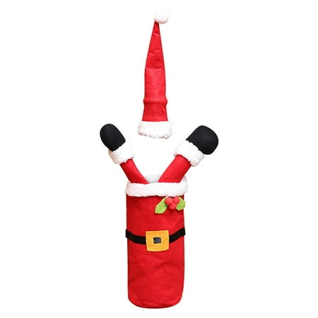 

Christmas Decorations Christmas Wine Bottle Set Wine Bottle Clothes Christmas Daily Necessities Christmas Wine Bottle Bag Christmas Gifts Nonwoven Fabric A