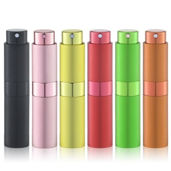 Lulupack 8ml Perfume Atomizer, Cologne Travel Spray Bottle, Refillable Portable Sprayer(6pcs, Multicolor-2)