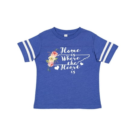 

Inktastic Tennessee Home is Where The Heart is with Watercolor Floral Gift Toddler Toddler Girl T-Shirt