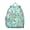 Greenish-blue-20, variant on Print Students Backpack - Vintage Floral and Tropical Flower Design with Artistic Watercolor Flower Pattern, Lightweight School Bag