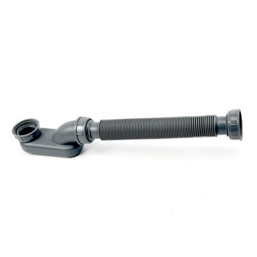 BLUESON Low Profile Flat P Trap Flexible Drain Pipe Bathtub Shower Water Hose Plumbing