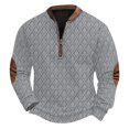 thumbnail image 2 of Blusas y camisas de manga larga con cuello redondo Sudadera con capucha de cuello redondo para hombre Jersey estampado Blusa de poliéster de manga larga para hombre, 2 of 4