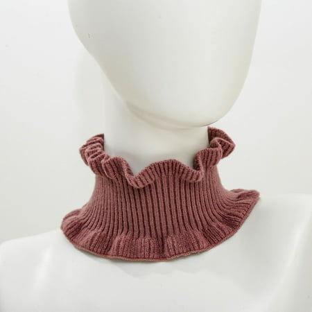 

Honeeladyy Clearance under 10$ Women s Knitted Bib Covering Neck Cover False High Collar Infinity Loop Scarf