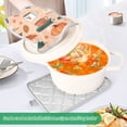 thumbnail image 3 of Yayeee Pot Holders Kitchen Heat Resistant with Pocket 7"x9.8" Cotton Oven Cooking Hot Pads, Pink Fall Coffee, 3 of 7