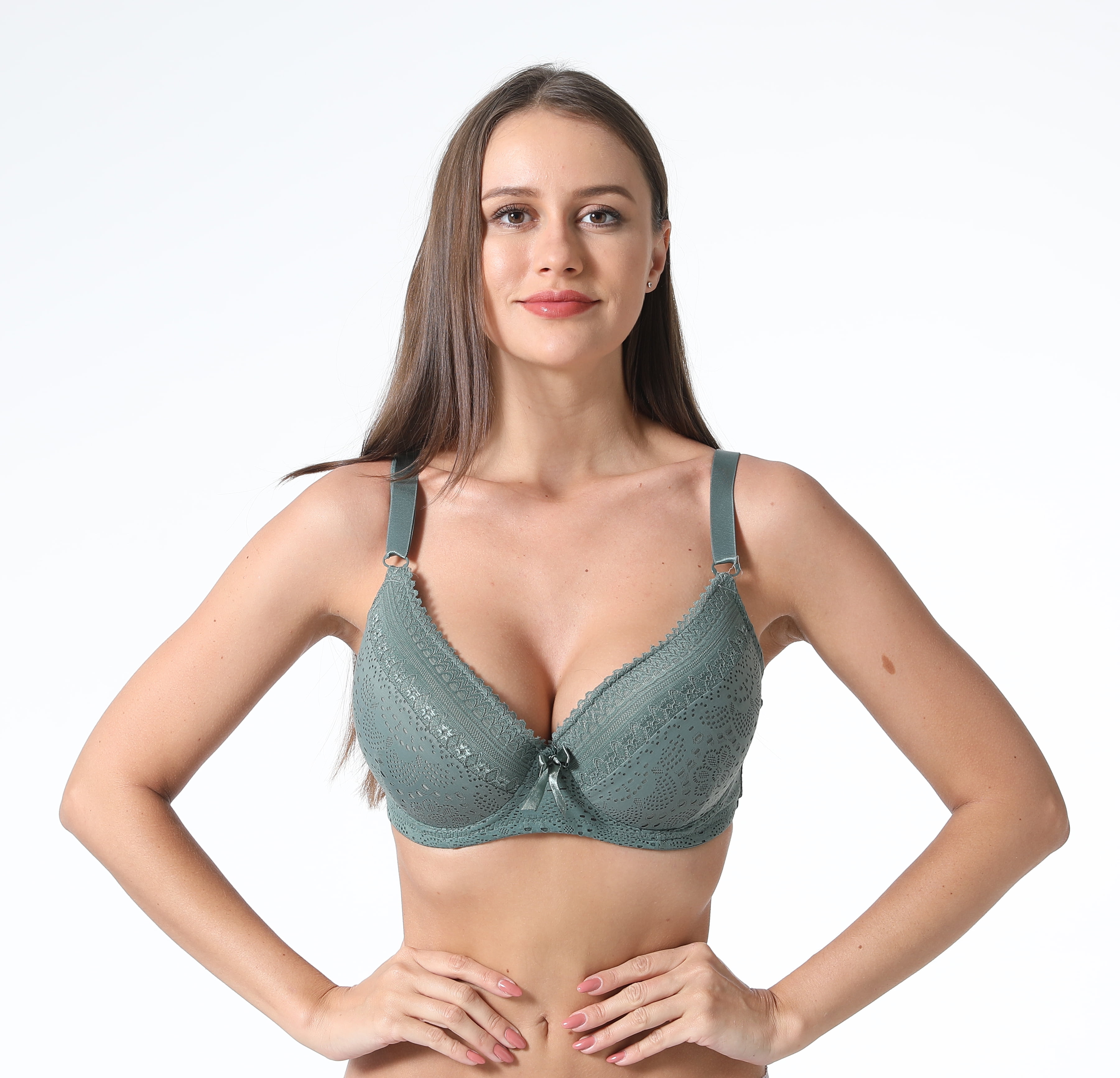 Women Bras 3 pack of No Wire Free T-Shirt Bra B cup C cup D cup Size 40B  (2001)