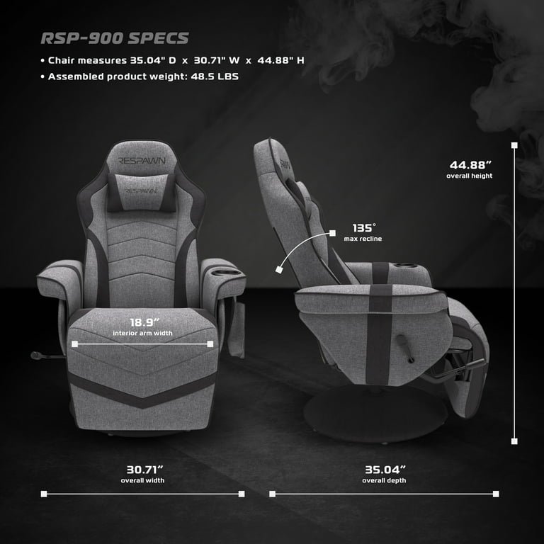 RESPAWN 900 Console Gaming Recliner with Footrest and Lumbar