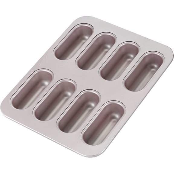 Chefmade 8-Cup Non-stick Carbon Steel Mini Muffin Pan, 25” Diameter Cups (8 Count)