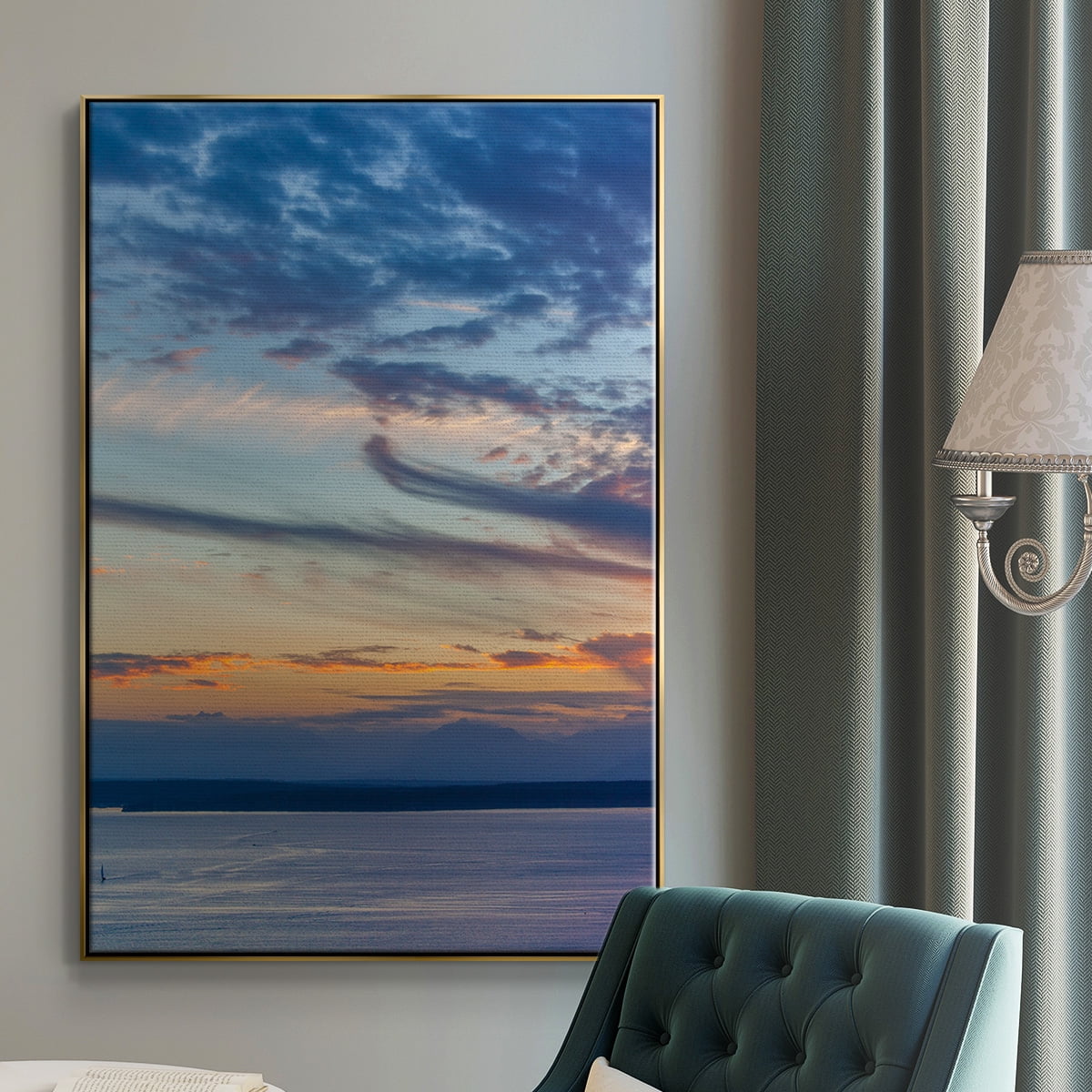 Cloud Variations Framed Premium Gallery Wrapped Canvas - Ready to Hang