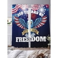 thumbnail image 3 of Independence Day Sheer Curtains 2 Panels Set 250 YEARS OF FREEDOM Bald Eagle Sheer Window Curtains Light Filtering Rod Pocket Voile Drapes for Bedroom Living Room 52"X84", 3 of 9