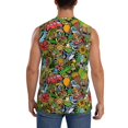 thumbnail image 4 of Pofeuu Hawaiian Culture Symbols 1 Print Men's Muscle T-Shirt, Sleeveless, Muscle Tank, Classic Muscle Tee Top For Men Casual Sleeveless Muscle T-Shirt Trendy Clothes-X-Large, 4 of 7