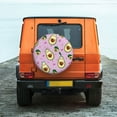 thumbnail image 6 of Salouo Different Avocados Print Spare Tire Cover 14-17 inch Spare Tire Protector Universal Tough Tire Wheel Cover for Trailer SUV and Truck-15 inch, 6 of 6