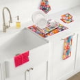 thumbnail image 5 of RITZ Waffle Microfiber Kitchen Towel, 2-Pack Set – Meadow and Flurry – Absorbent Dish Cloths 18" x 28"– 80% Recycled Polyester – Eco-Friendly, Lint-Free, Machine Washable, 5 of 6