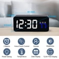 thumbnail image 2 of SZELAM Digital Alarm Clocks Bedside with Temperature Display Snooze Brightness Voice Control, 12/24hr, USB Battery Powered LED Alarm Clock with 3 Alarms for Bedside Bedroom Office Travel, Black, 2 of 7