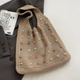 thumbnail image 4 of Bolso Mano para Mujer Hombro Ganchillo Tejido Gran Capacidad Playa Verano, 4 of 9