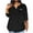 Black, variant on tklpehg Fall Clothes for Women 2025 V-Neck Mid-length Tops 3/4 Sleeve Tops Comfortable Fall Clothes Solid Color Going Out Tops Womens Clothes Leisure Blouses Pullover Black XXXXXL