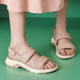 thumbnail image 5 of Gubotare Wide Sandals for Women 2025,Strappy Arch Support Flat Wedge Sandals Walking Sandals Women Open Toe Ankle Strap Comfortable Platform Slip-On Shoe for Summer Beach Casual (Light Pink,Size 11), 5 of 9