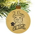 thumbnail image 4 of I Love My Pit Bull Wood Christmas Tree Holiday Ornament, 4 of 6