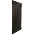 thumbnail image 2 of Calhome 36 in. x 84 in. Z-Bar Dark Walnut Stained Solid Knotty Pine Wood Interior Sliding Barn Door with Sliding Hardware Kit, 2 of 5