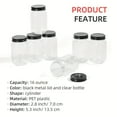 thumbnail image 3 of HLONK 16-Ounce Transparent Plastic Mason Jars Featuring a Screw-On Lid  Suitable for Food Storage. These Reusable Containers Are Ideal for Sealing Dry Items Like Snacks  Candies  Dried Fr, 3 of 5