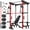 Foldable Squat Rack-Red & Weight Bench & Barbell & Black BP230lbs & cable accessories, variant on Mikolo Foldable Squat Rack,Wall Mounted Power Rack with Cable Crossover Machine & LAT Pull Down Machines,Functional Trainer with 5 Adjustable Function Modes,for Home Gym and Space Saving