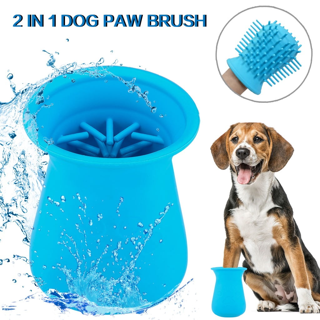 Lodo Smate Dog Paw Cleaner Pet Foot Washing Cup Portable Soft Silicone Bristles Cleaning Brush Cup Supplies for Dog Gently and Thoroughly Clean Pet Muddy Paws Green, Large