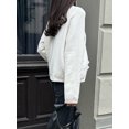 thumbnail image 2 of SUNSIOM Women's Fall Knit Cardigan Solid Color Long Sleeve One Button Open Front Cardigan Loose Outerwear, 2 of 8