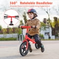 thumbnail image 4 of HoneyJoy Kids Balance Bike No Pedal Training Bicycle w/ Adjustable Handlebar & Seat Red, 4 of 9
