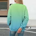 thumbnail image 5 of SDNall Women‘s Ombre Print Drop Shoulder Sweatshirt, Long Sleeve Round Neck Pullover Top for Casual Loungewear, 5 of 5