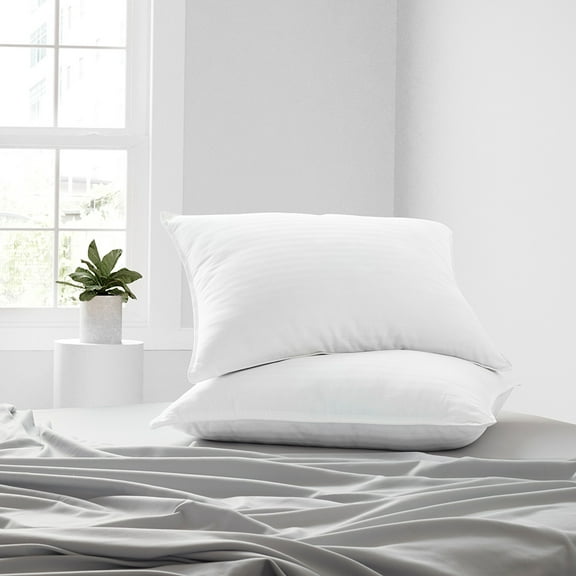 Cooling Gel Fiber Bed Pillow 2-Pack King Size For All Sleep Styles - Back, Side and Stomach Sleepers