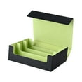 thumbnail image 2 of Caja de baraja de cartas coleccionables, organizador de tarjetas de juego, portatarjetas portátil, estuche para tarjetas de colección, tarjetas de Negro Verde claro, 2 of 8
