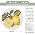 thumbnail image 3 of Lemons with Leaves Round Table Cover Kitchen Printed Waterproof Tablecloth Elastic Edged Tablecloth Fits Party Wedding Indoor Outdoor Tables, 3 of 8