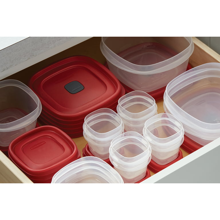 Rubbermaid Easy Find Lids 7 Cup Vented Container, Red