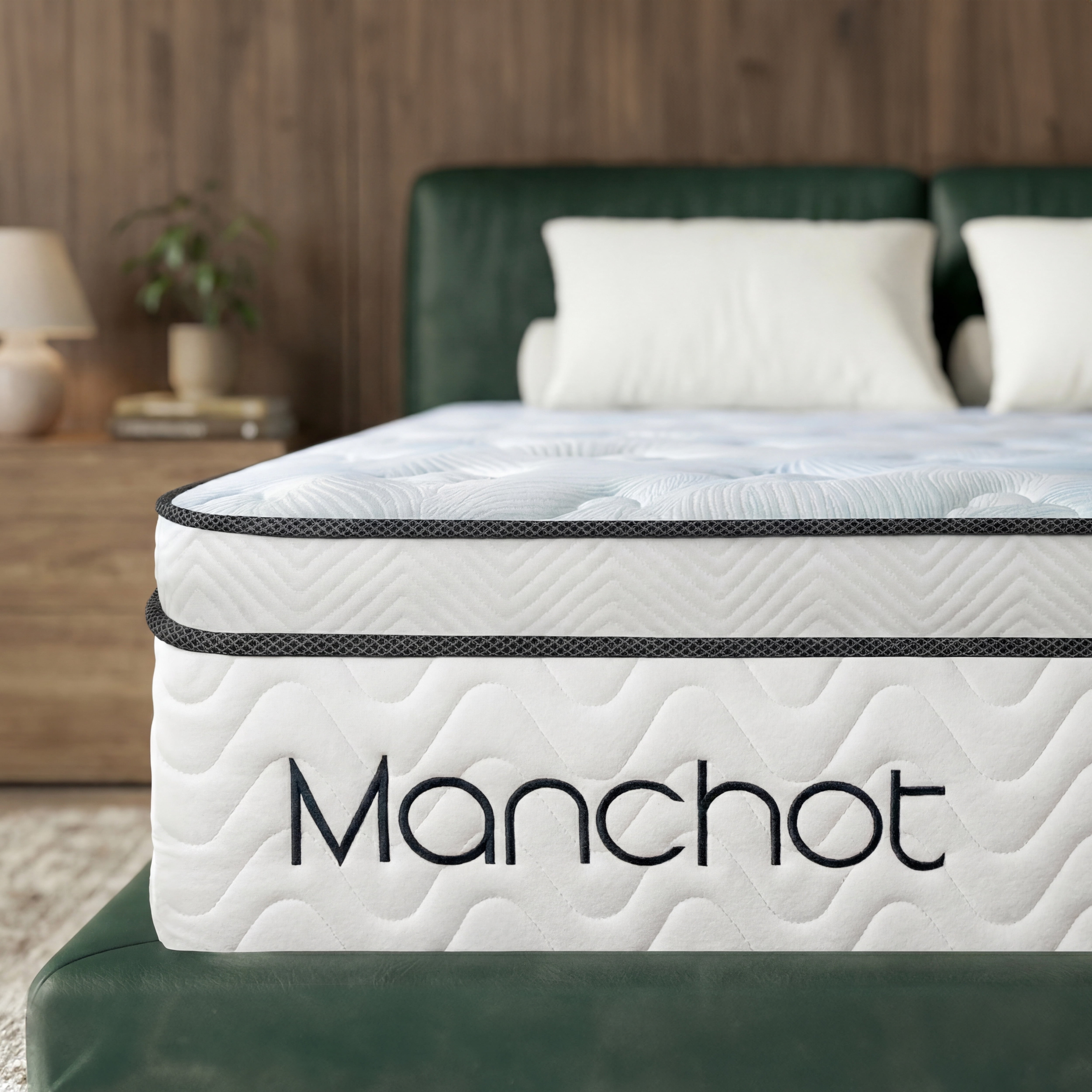 MANCHOT 12 Inch Full Hybrid Mattress, 5-Zone Pocket Spring Support with Motion Isolation and Cooling Foam