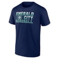 thumbnail image 2 of Men's Navy Seattle Mariners Emerald Baseball T-Shirt, 2 of 3